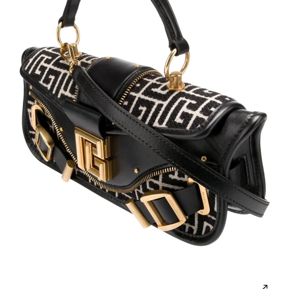 Balmain Black and Gold Shoulder Bag - Picture 3 of 6